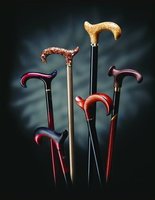 wandelstokken en paraplus