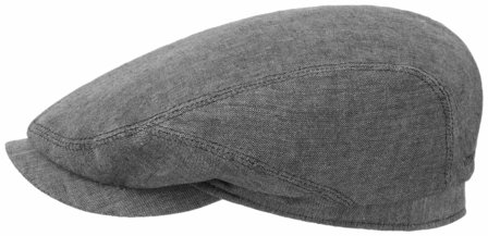 Stetson Belfast Linnen Zomer Flatcap Grijs