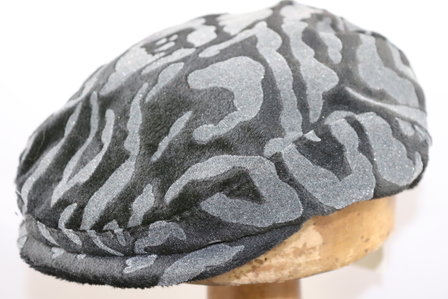 Kamy Hat Flatcap Animalprint Zwart Grijs