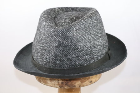 Jos van Dijck Player Trilby Wol Grijs Zwart