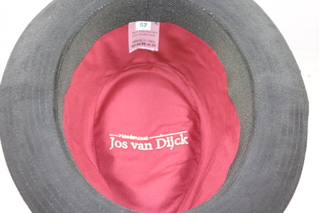 Jos van Dijck Player Trilby Wol Grijs Zwart