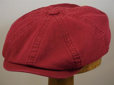 stetson hatteras newsboy cap delave organic cotton burgundy