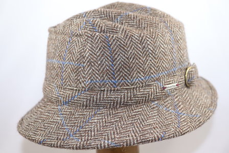 Alfonso D Este Globetrotter Visgraat BRUIN streep blauw