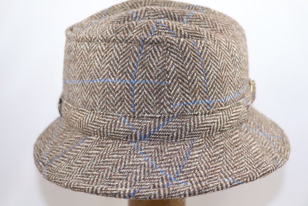 Alfonso D Este Globetrotter Visgraat BRUIN streep blauw