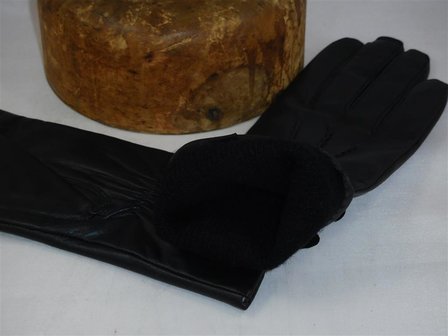 Wig&eacute;ns Amanda Christensen Dames handschoen Leder Klassiek lang Zwart