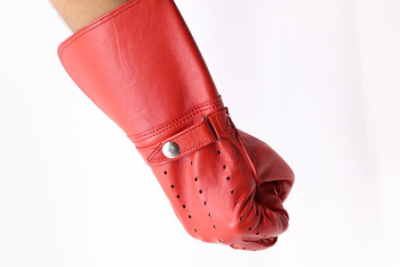Evel Knievel lederen handschoenen  Rood