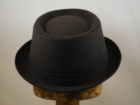 Jos van Dijck Pork Pie Wol-mix Tweed Donkerbruin