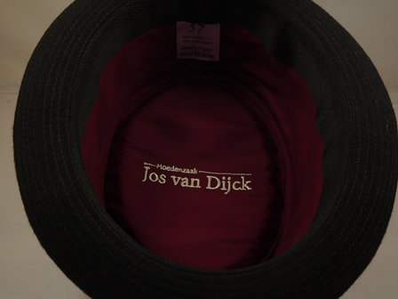 Jos van Dijck Pork Pie Wol-mix Tweed Donkerbruin