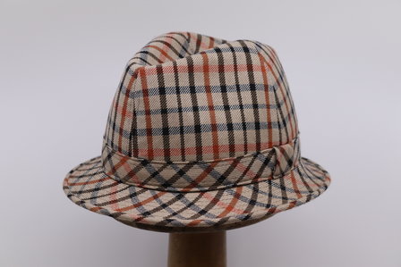 Hats and Dreams Classic Trilby Beige Ruit
