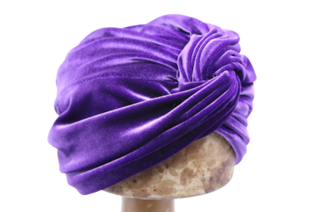 jos van dijck turban velvet purple