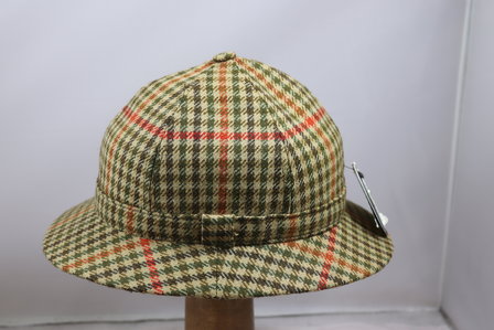 City Sport Tweed Deerstalker Pied de Poule Groen Rood