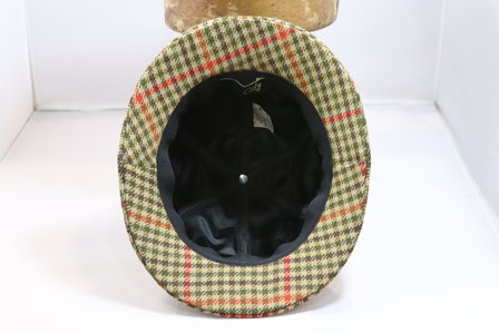City Sport Tweed Deerstalker Pied de Poule Groen Rood