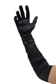gala handschoenen cubanita satijn zwart