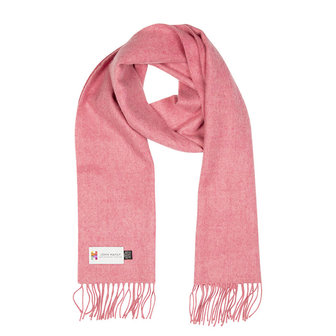 john hanly merino luxury wool scarf solid pink mix