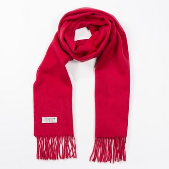 john hanly irish wool scarf medium solid red