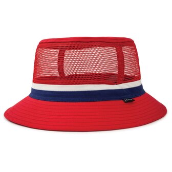 brixton hardy bucket hat red navy