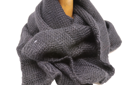 Alpaca and Mohair Wolmix knitted Sjaal zwart