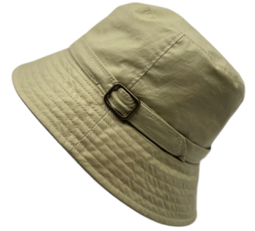 bronte regenhoed waxed katoen beige