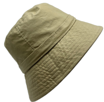 bronte regenhoed waxed katoen beige