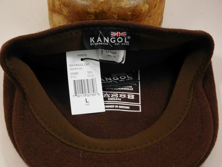 kangol flatcap 504 wool tobacco