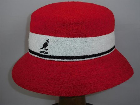 kangol bucket hat bermuda stripe red white