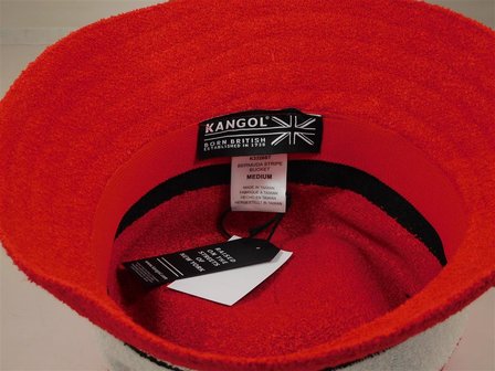 kangol bucket hat bermuda stripe red white
