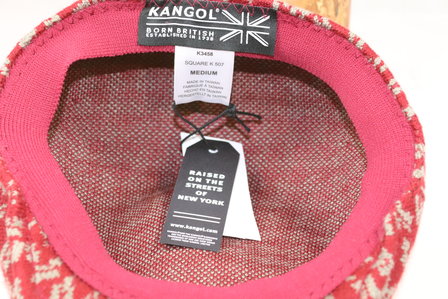 kangol flatcap 507 seamless wool square red velvet