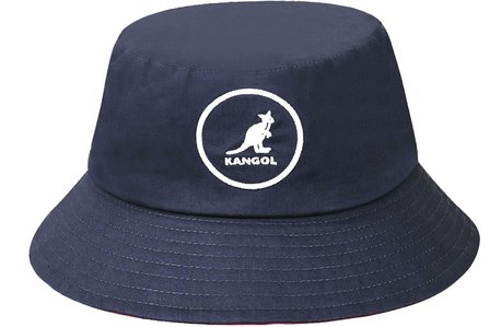 kangol bucket hat cotton navy red