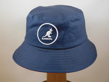 kangol bucket hat cotton navy red