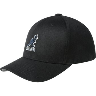 kangol baseball cap flexfit 3d wool black