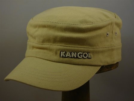 kangol army cap flexfit twill cotton beige