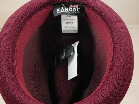 kangol hat player tropic burgundy