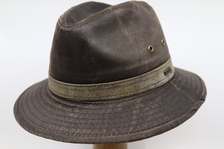 hatland regenhoed orville weathered cotton brown