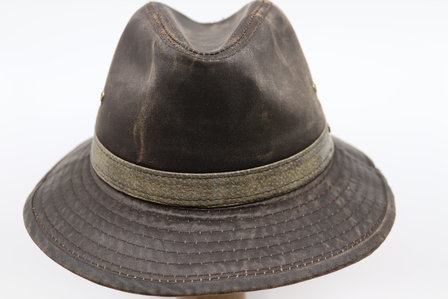 hatland regenhoed orville weathered cotton brown