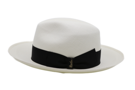 borsalino panama classic fino wide brim white and black