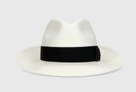 borsalino panama classic fino wide brim white and black