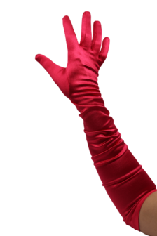 gala handschoenen cubanita satijn ruby red