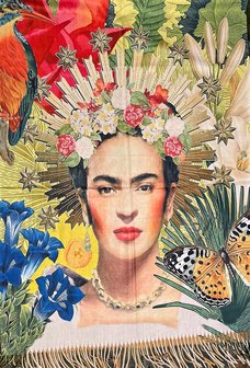 onkar sjaal frida kahlo wolmix embellishment