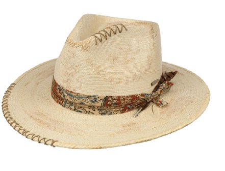 stetson fedora outdoor mexican palm vintage look natural and brown