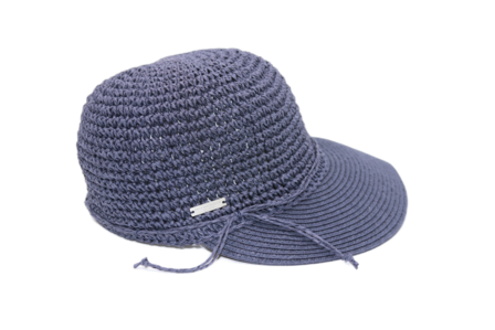 seeberger visor cap crochet papierstro swallow blue