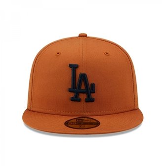 new era baseball cap league essential 59fifty los angeles dodgers toffee navy