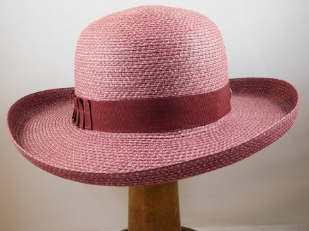 seeberger zomer hoed bol paperbraid burgundy red