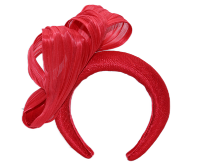 maddox haarband sinamay buntal loop tulip red 