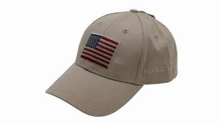 hatland arizona baseball cap katoen american flag beige