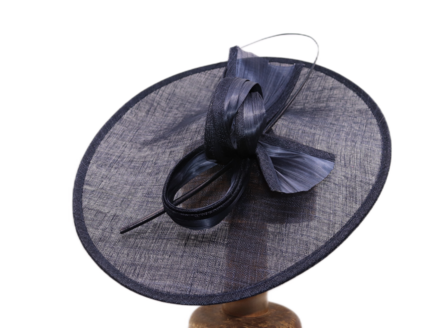 maddox big occasion disc oval bow and pen sinamay navy