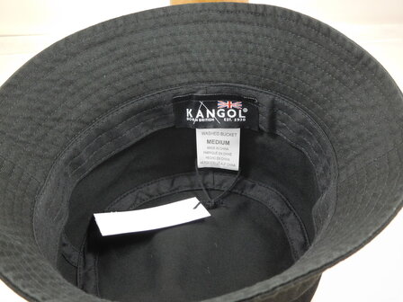 kangol bucket hat washed cotton black
