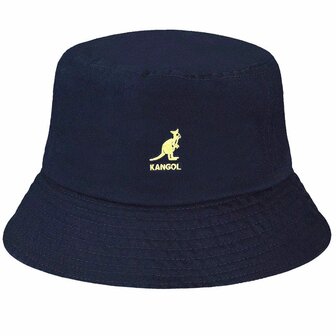 kangol bucket hat washed cotton navy