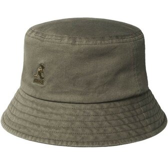 kangol bucket hat washed cotton smog