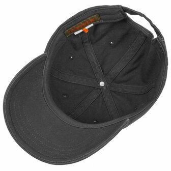 stetson rector cotton baseball cap dark grey
