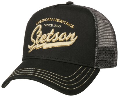 stetson trucker cap american heritage zwart